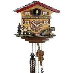 Eble Cuckoo Clock ar īsta koka baterijām darbināms kvarca kustība Dzeguzes zvana muzikanti 21 cm 18670