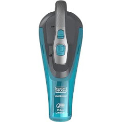 Black+Decker WDA320J-QW ar akumulatoru darbināms mitrais-sausais putekļu sūcējs Dustbuster (10,8 V, 2,0 Ah 2-in-1, bez maisa, iesūc šķidrumus un netīrumu daļiņas, noņemams netīrumu savākšanas konteiners, ieskaitot sienas kronšteinu)