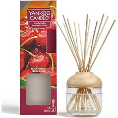 Yankee Candle Reed aromāta difuzors, melnais ķirsis, 120 ml, līdz 10 nedēļām noturīgs aromāts, 9,5 collas