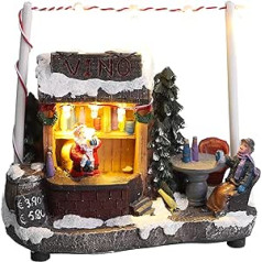 Christmas Concepts® 5 inches / 13 cm LED illuminated Christmas market scene (wine cellar)