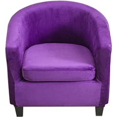 C/N Meigeh fotelio užvalkalas Stretch Velvet kėdės apsaugos 2 vnt. fotelio užvalkalų kokteilių kėdės pliušiniai apsauginiai užvalkalai Tullsta kėdės violetinė