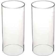 Glass cylinder without base for candles, hurricane candle holder, glass, open glass tube, made of borosilicate glass, diameter 7.5 cm/8.5 cm/9.5 cm (diameter 7.5 cm, height 20.3 cm)