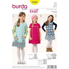 Burda b9380 Kleitas šūšanas raksta papīrs 19 x 13 x 1 cm Balts