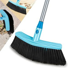 UMAYCOOL Indoor Broom Brush with Long Handle, Kitchen Broom Indoor Floor Brush with Dense Soft Bristles Broom Perfect for Sweeping Room Office Kitchen