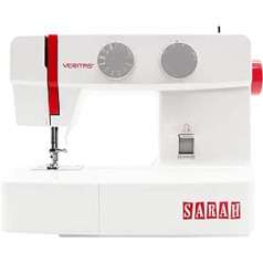 VERITAS Sarah - Mechanical Sewing Machine for Beginners and Beginners with 13 Stitch Programmes, Free Arm, LED Sewing Light and Electric Foot Starter, 37 x 16 x 29.5 cm