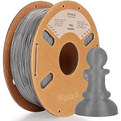 ERYONE TPU kvēldiegs 1,75 mm, 3D printera kvēldiegs TPU 1 kg 1 spole, -0,05 mm, 95A, pelēks