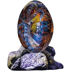 YueWan Lava Dragon Egg ar displeja pamata kristāla sveķu pūķa olu rotājumiem darbvirsmas dekorēšanai