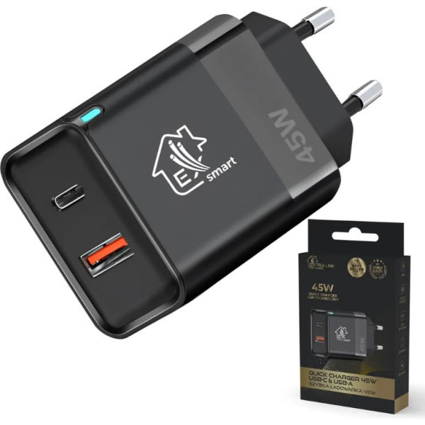 Smart life ātrais lādētājs 45W gan usb-c, usb-a