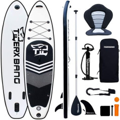 Tigerxbang SUP dēlis Stand Up Paddling Board Complete Piepūšamās airu piederumi