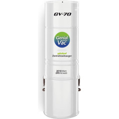 Genial System global Wäscheschacht-Systeme Central Vacuum Cleaner - Ierīce Genialvac GV70 White kā Jauns Ierīce vai Rezerves Ierīce