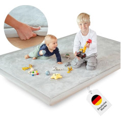 BabybeFun Baby Crawling Mat [Extra Soft] 3 см Толщина игрового коврика 150 x 200 x 3 см для безопасных игр и бега Обучение Бархатный коврик Mellow Mat Игровой коврик Пол