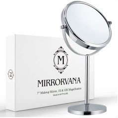 Зеркало Mirrorvana с 10-кратным увеличением, круглое зеркало для ванной комнаты, настольное зеркало для макияжа с вращением на 360 градусов, 10-крат