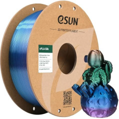 eSUN Silk Rainbow PLA filaments 1,75 mm, zīdains daudzkrāsains 3D printeru filaments PLA, krāsu gradienta maiņa 1 kg spole (2,2 lbs) 3D printeriem, Cosmos Rainbow