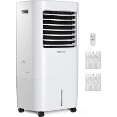 Pro Breeze™ Mobile Air Cooler with 4 Operating Modes, 3 Speed Levels, LED Display + Remote Control, Air Conditioner with Water Cooling, Fan, Humidifier and Night Mode Operation