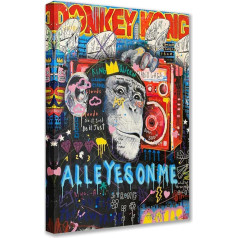 Tucocoo Banksy 1 Gabals Canvas Wall Art Street Monkey Pictures Graffiti Krāsains Gleznas Modern Art Home Dekorācija Dzīvojamā istaba Ierāmētas Galerija iesaiņots Gatavs pakārt Plakāti un izdrukas