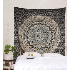 Raajsee Mandala gobelēns guļamistabai - estētisks gobelēns - indie gobelēns Hipiju telpu apdare - Boho gobelēns - Trippy Large Tapestry Wall Hanging, 82 x 92 cm