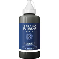 Lefranc Bourgeois 300406 Fine Acrylic Paint - Paynes Grey, 750 ml pudele, krēmveida akrila krāsa, ūdens bāzes, ātri žūstoša, gaismas izturīga, ūdensnoturīga