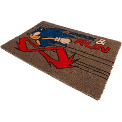 Pyramid International Sonic the Hedgehog Doormat (Knock and Run Design) Kokosa paklājs, āra un iekštelpu paklājs, 60cm x 40cm, Sonic the Hedgehog dāvanas spēlētājiem - oficiāls