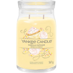 Yankee Candle Signature Scented Candle Large Long Burning Time Vanilla Cupcake Sojas vaska maisījums