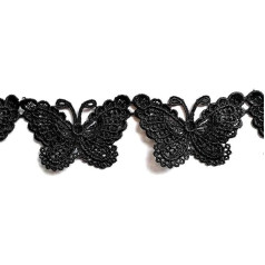 GIVBRO Lace Applique Butterfly Fringe Trim Izšūšana Šūšana Amatniecības šūšanas kleita Apģērbi DIY Kostīms Apģērbu rotājumi Aksesuāri 13 Metri