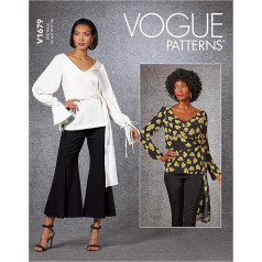 Vogue Pattern V1679A5 Ladies Top A5 dydis 8-10-14 popierius Įvairūs (6-8-10-12-14)