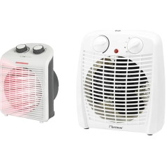 Clatronic® mobilais un kompaktais ventilatora sildītājs, ventilatora sildītājs 2000 W un 1000 W & Bestron ventilatora sildītājs ar 2 jaudas līmeņiem