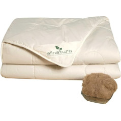 allnatura Camel Down Hair Duo Duvet Cammello 135 x 200 cm - Gaisa kondicionēšana 4 gadalaikiem - Silts miega komforts ar mitruma pārvaldību - 100% ilgtspējīga Camel pūka spalva - Ražots Vācijā