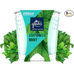 Glade Empower Mint Luxury Limited Edition aromātiskā svece mājai, bagātināta ar ēteriskajām eļļām 129g