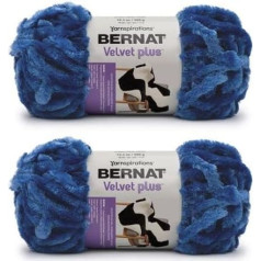 Bernat Velvet Plus Blazer Blue dzija - 2 iepakojumi pa 300g - Poliesters - 6 Super Bulky - Adīšana / Tamborēšana