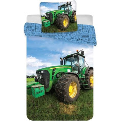 BrandMac Traktors 2 daļu gultasveļas komplekts ar traktoru 80 x 80 cm un 135 x 200 cm, 211, daudzkrāsains