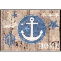 Salonloewe Durvju paklājs mazgājams 50 x 75 cm Welcome Home Anchor Wood SLD1294 Paklājs