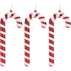 Christmas Concepts® 3 Pack - 250mm Extra Large Candy Cane Baubles - Shiny & Glittery - Christmas Decoration