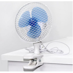 F-Air 2433406 Galda ventilators ar klipu - balts