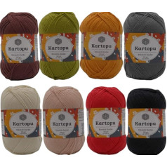 8 x 100 g Stretch Sock Wool Plain - Zeķu dzija arī vilnas alerģiju slimniekiem Dzīvnieku matiņu nesaturoša zeķu dzija 100 g 430 m garumā Ökotex sertificēta