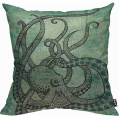 Mugod Green Octopus Pillow Case Throw Pillow Covers Gorgeous Cool Color Printed Cushion Cover for Men Women Sofa Chair Couch 45 cm MUGOD-PIL-UKA115, Multicolor10