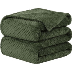 sourcing karte Vilnas sega Flanel sega Flanel sega Bedspread sega Izgatavots no plīša ar Popcorn Pattern Super Cuddly un ļoti viegls silts kā dīvāna sega / dīvāns sega / miega sega Olive Green 200 x 200 x