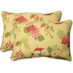 Cushion Perfect 495484 Āra spilveni Risa ar lieliem taisnstūra formas spilveniem, citronādes krāsā - 2 komplekti - dzelteni sarkani zelta krāsā