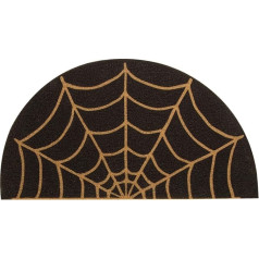 Welcome Mat Half Round Doormat Outdoor Funny Spider Web Coir Non Slip Mat Home Decor (30 x 17 collas)