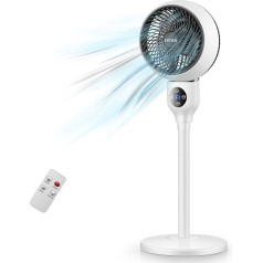 HIYAA Grīdas ventilators 82 cm 3 ātruma līmeņi Oscilācijas funkcija 90° 120° Tālvadības pults taimeris Augsta gaisa cirkulācija un ļoti klusa darbība mājokļos, birojos un guļamistabās