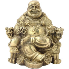 Hilitand Smiling Maitreja Budas figūriņas Statue Statue nozīme veselība un laime telpu biroja apdare Feng Shui Brass