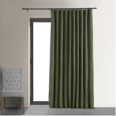 HPD Half Price Drapes Signature Velvet Blackout aizkari viesistabai 100 x 120 cm īpaši plati VPCH-VET190622-120 (1 panelis) Hunter Green