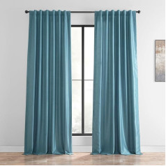 HPD Half Price Drapes Dupioni Vintage Textured Silk aizkars telpu dekoram, 50