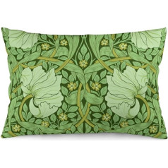 Keebik William Morris Pimpernel Throw spilvenu pārvalki Dekoratīvie āra spilvenu pārvalki Home Decor Dzīvojamās istabas spilveni gultai dīvānam Automašīna 12x20 collu zaļš