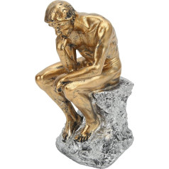 Tomotato Thinker Statue, 9.84 x 3.94 collu zelta sveķu domājošs cilvēks skulptūras muzeji kolekcionējamas figūra mājas bibliotēka, biroja apdare