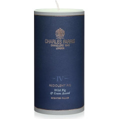 Charles Farris Redolent Fig Luxury Scented Pillar Candles, 75+ stundu degšanas laiks (Wild Fig & Green Accords)