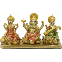 Hindu Lakshmi Ganesh Saraswati statuja - Laxmi Ganesh Idol automašīnas Dashboard Decor mājas templis Mandir Pooja priekšmets Indijas Puja priekšmets Diwali dāvana Meditācija joga altāra apdare