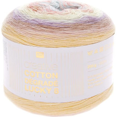 Rico Design Creative Cotton Dégradé Lucky 8, 200 g, 800 m, pasteļkrāsains