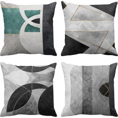 ZHILING Boho Throw spilvenu pārvalki 4 Pack Bohēmisks abstrakts minimālisma ģeometrisks Vintage Nordic Decor standarta kvadrātveida 18x18 collas