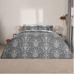 OHS King sega komplekts Paisley Pattern gultas piederumi Sega pārklājs gultas pārvalki komplekti King Size Ultra Soft Luxury King Size Easy Care Grey gultas piederumi ar spilvendrānām