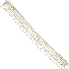 Fyearfly Embellishment for Clothes Rhinestone Tassel Fringe Bridal Applique AB Color Crystal Clothes Bag Decoration 1.5M Long Multicolor 60_x_180_cm, daudzkrāsains